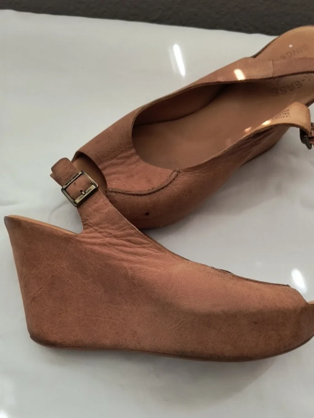 Kork-Ease Women's Open-Toe Slingback Wedge Sandals in Brown